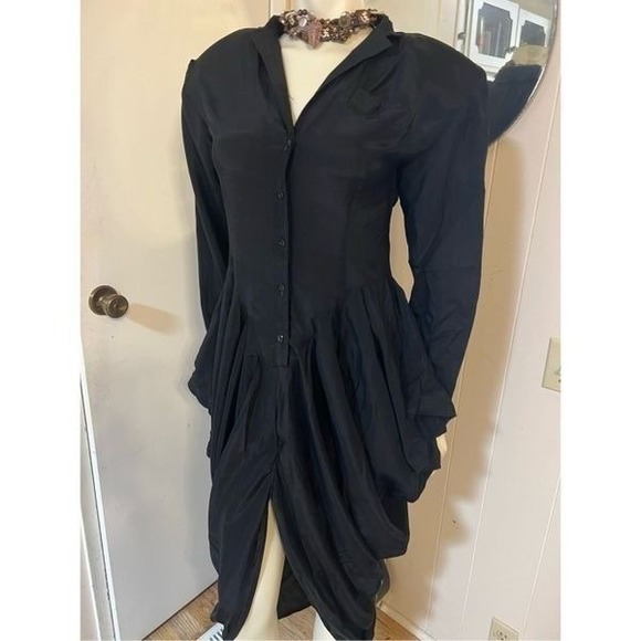 GOTHIC True Vintage Black Dress Argentina Must See!! 8? - Picture 2 of 10